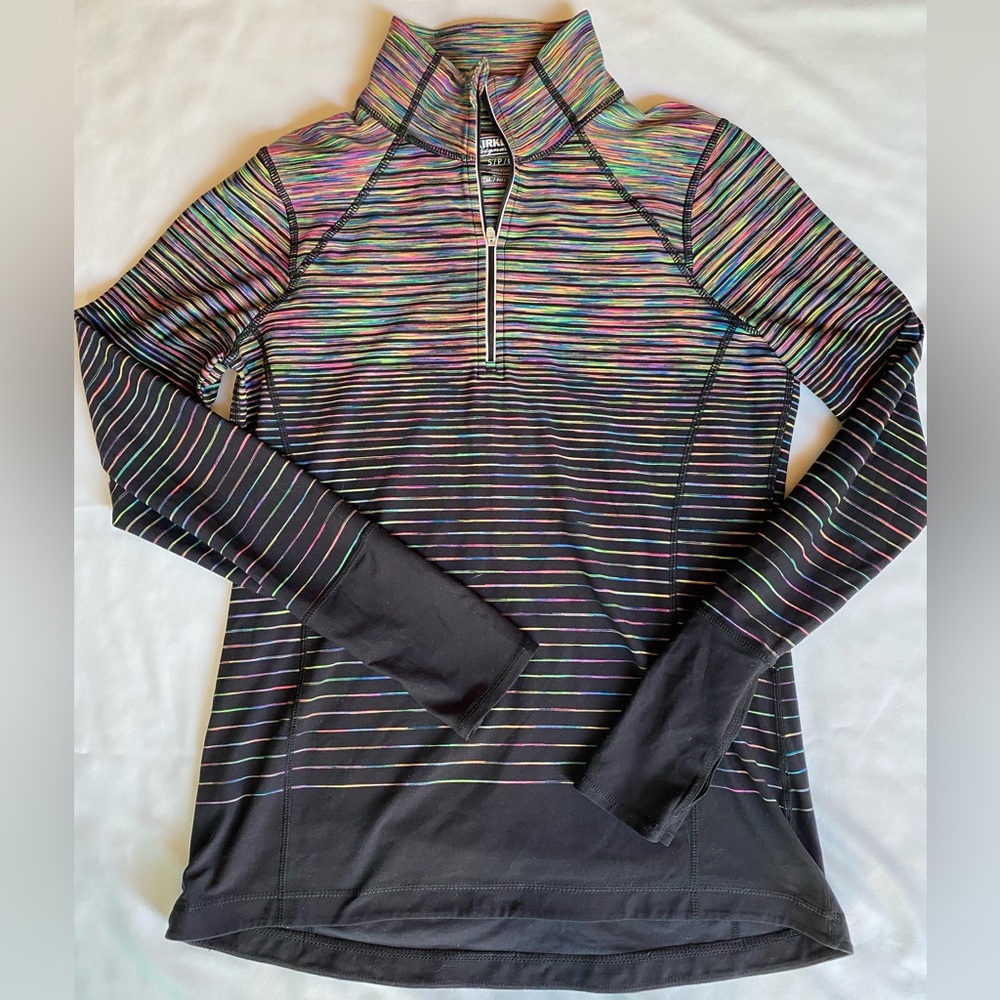 Sporty multicolor athleisure sweater top